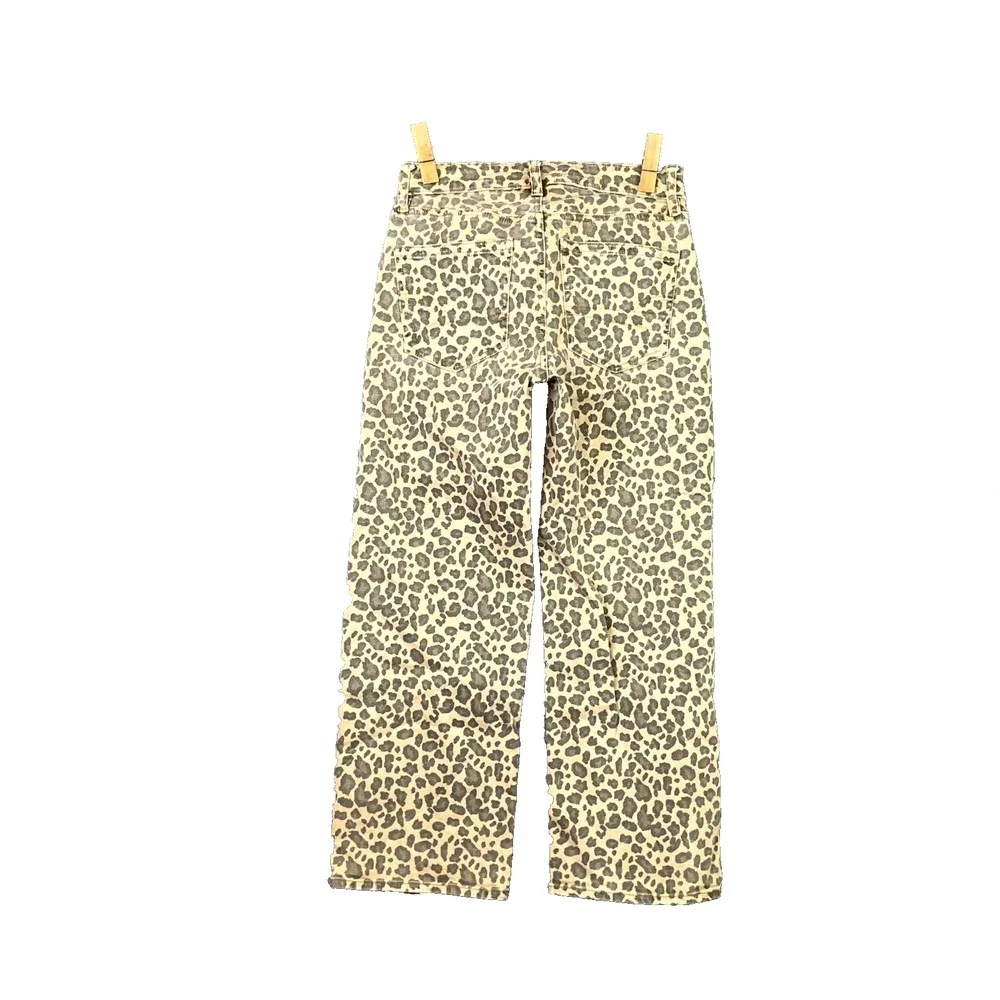 American Eagle Outfitter Jeans Womens 000 Brown Leopard Print Denim Minimalist